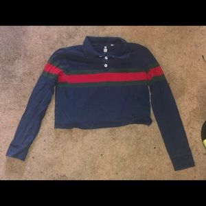 Me To We long-sleeve crop tee